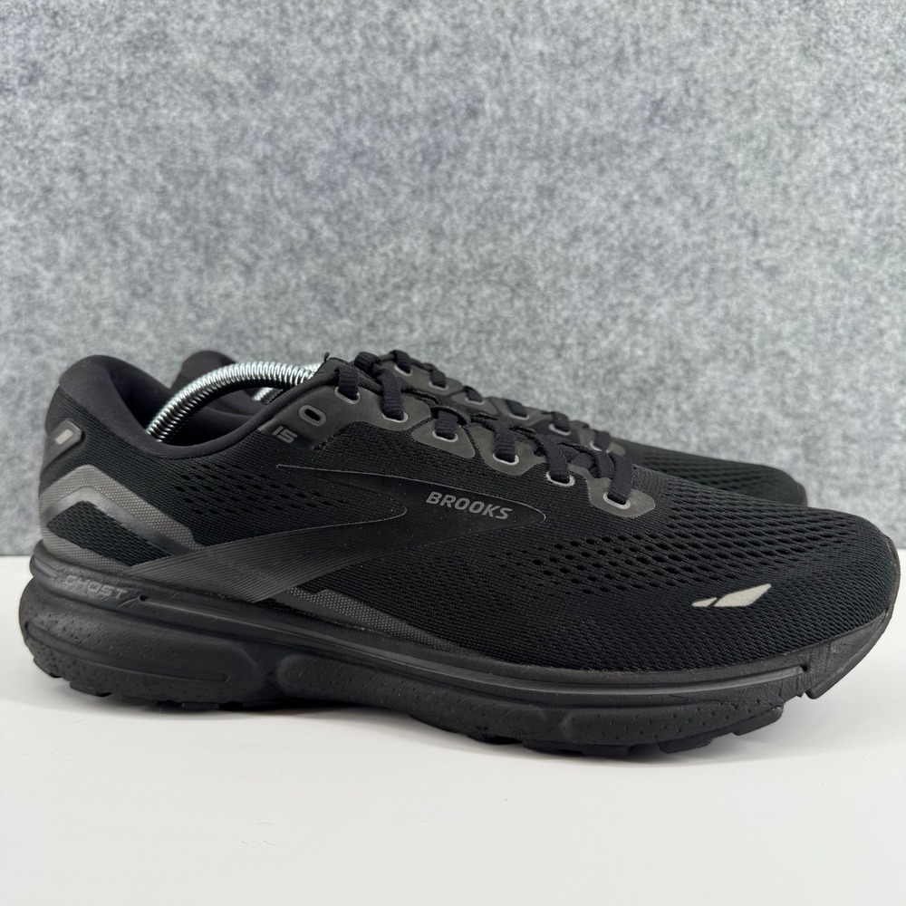 Brooks Ghost 15 Running Shoes Mens 10.5 Black Neutral Cushion Road Sneaker